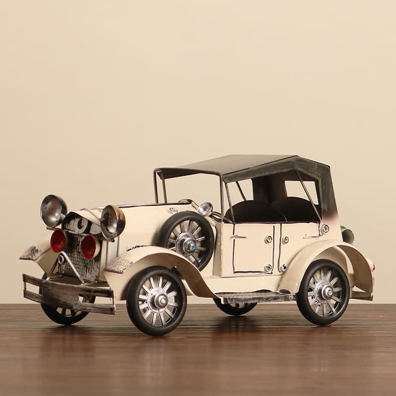 Retro classic car model home accessories, iron car wine cabinet decorations, living room crafts furnishings