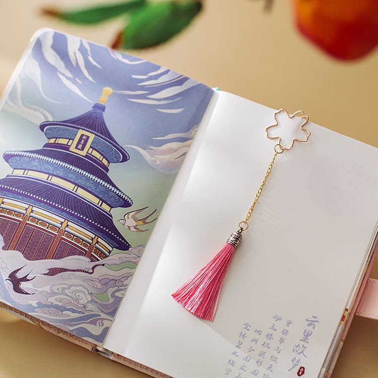 Fuyou Coloring Page PU Magnetic Clasp Book Jincheng Yunge Series Chinese Style Classical Architecture Notebook Gift Wholesale
