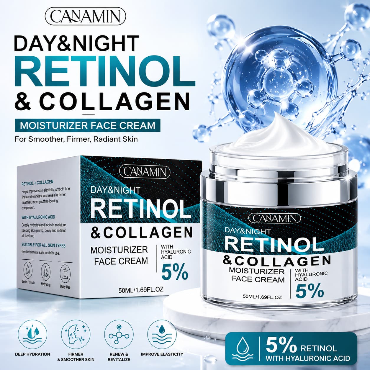 Best-selling cross-border RETINOL&COLLAGEN FACIAL CREAM Retinol Collagen Face Cream
