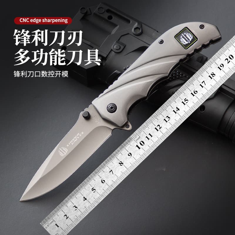Stainless Steel Folding Knife High Hardness Portable Survival Knife Self-Defense Tactical Outdoor Knife All-Steel Fruit Knife