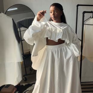 2026 Cross-border Amazon White Puff Sleeve Design Top and Wide-Leg Pants Set Fashion Casual Two-Piece Women