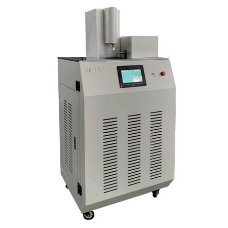 Low-temperature brittleness tester for rubber and plastics, including single-sample impact, spring impact, cylinder impact, and rubber impact tests.