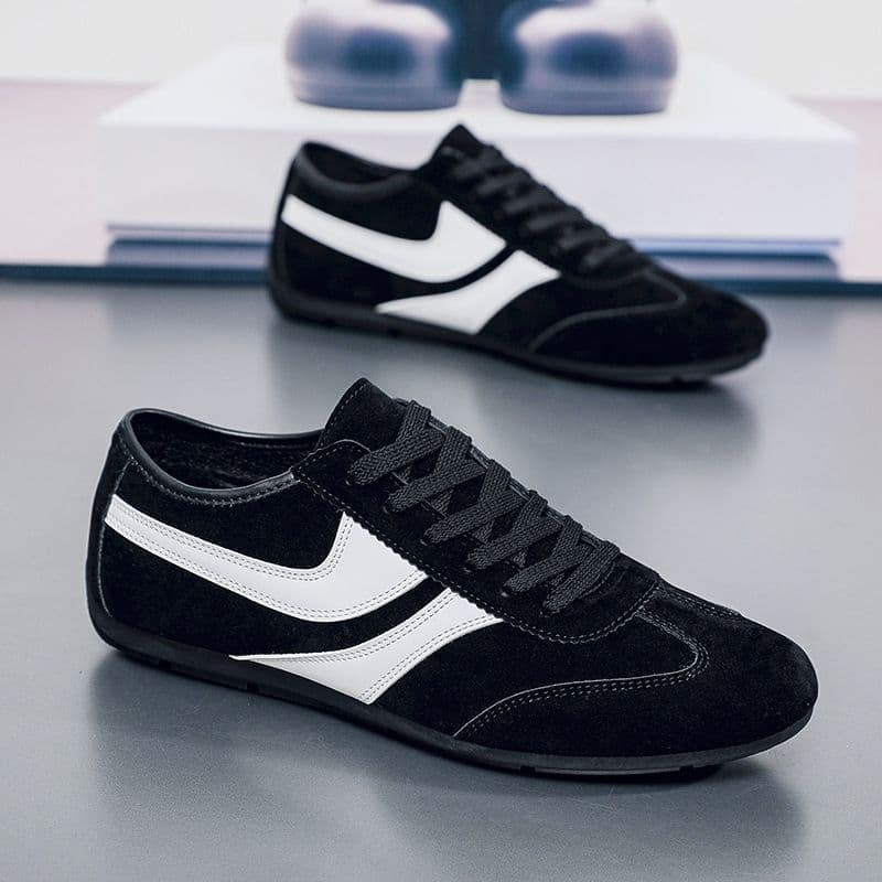 Men's Casual Shoes Fashion Retro German Training Shoes Breathable Flat Single Shoes Sports Agility Shoes Lace-up Men's Loafers
