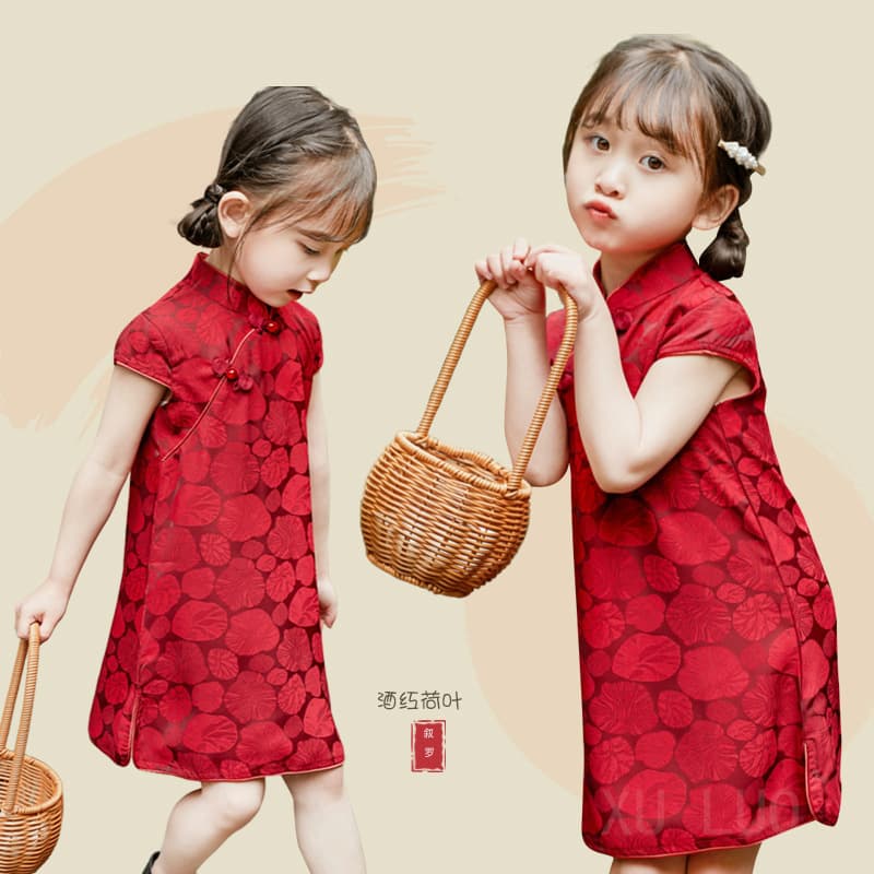Girls' Cheongsam Summer 2025 New Thin Summer Wear Children's Hanfu Dress Floral Skirt Fashion Princess Dress