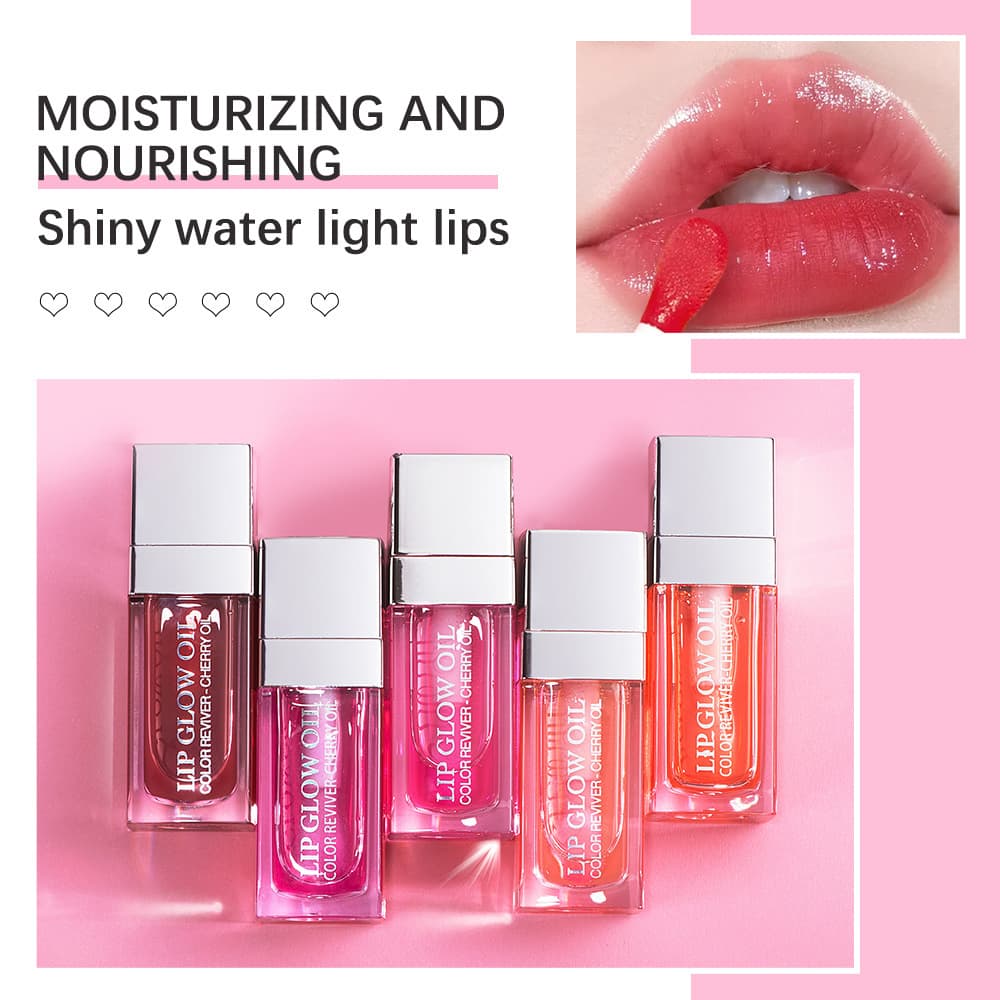 YOUNG VISION lip oil (5 colors available), plump lip gloss, water-mist lip balm.