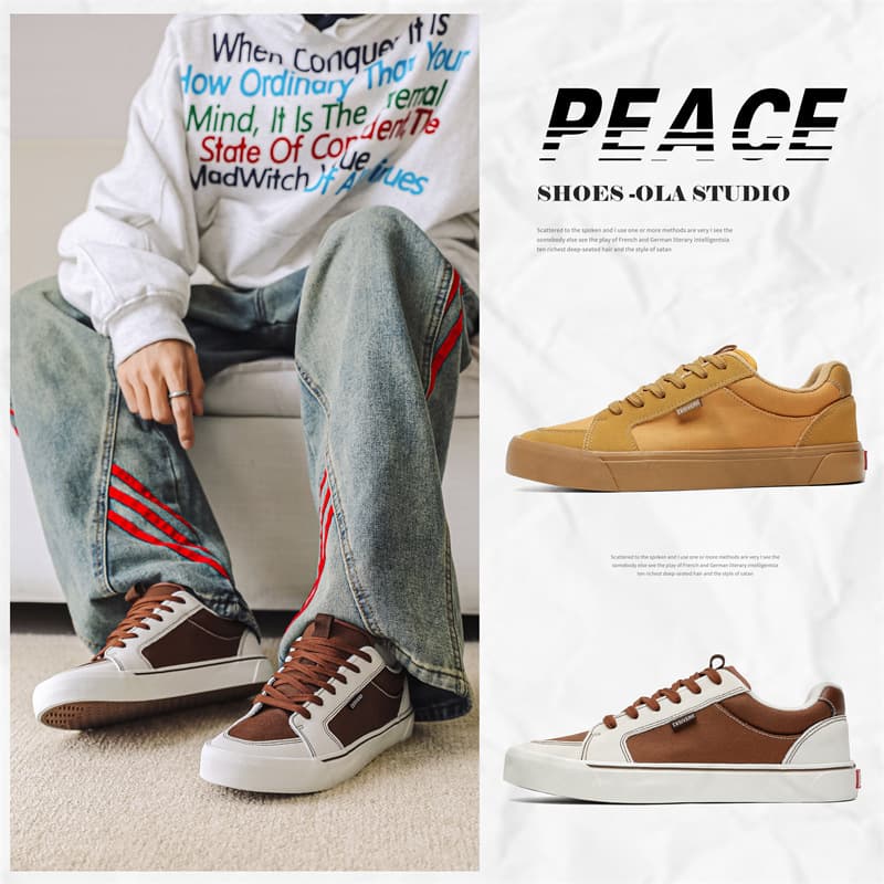 Canvas Shoes for Men 2025 Spring New Men's Shoes Korean Style Sports Casual Shoes Versatile Niche Trendy Sneakers Wholesale Cross-Border