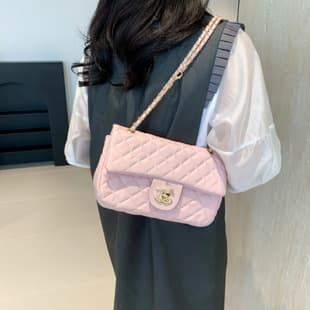 Cross-border Bag 2025 New Chanel Style Women's Bag Simple Elegant Shoulder Bag Retro Casual Large Capacity Crossbody Bag