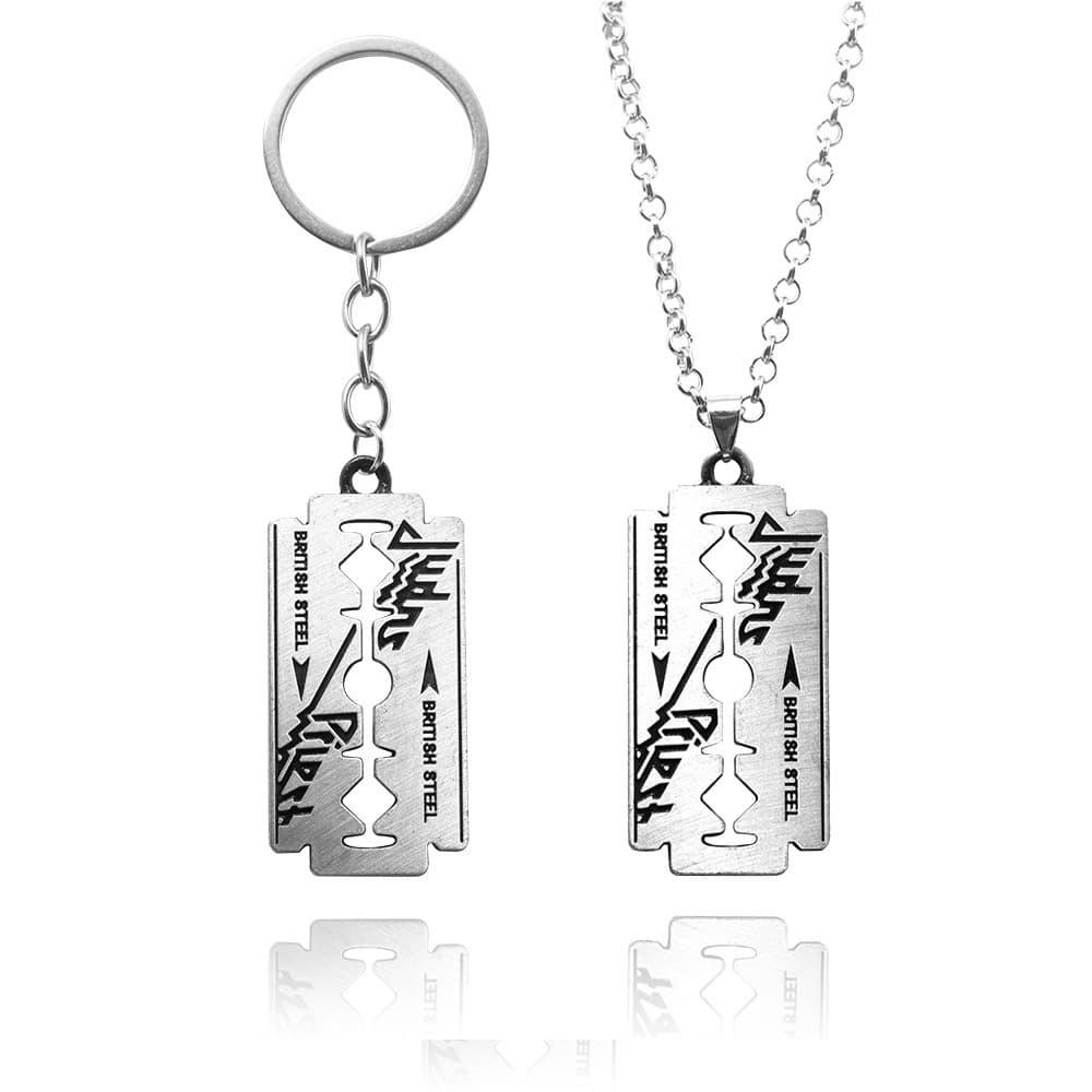 Cross-Border Foreign Trade European and American Heavy Metal Punk Rock Band Merchandise Necklace Personalized Keychain Pendant Gift for Fans