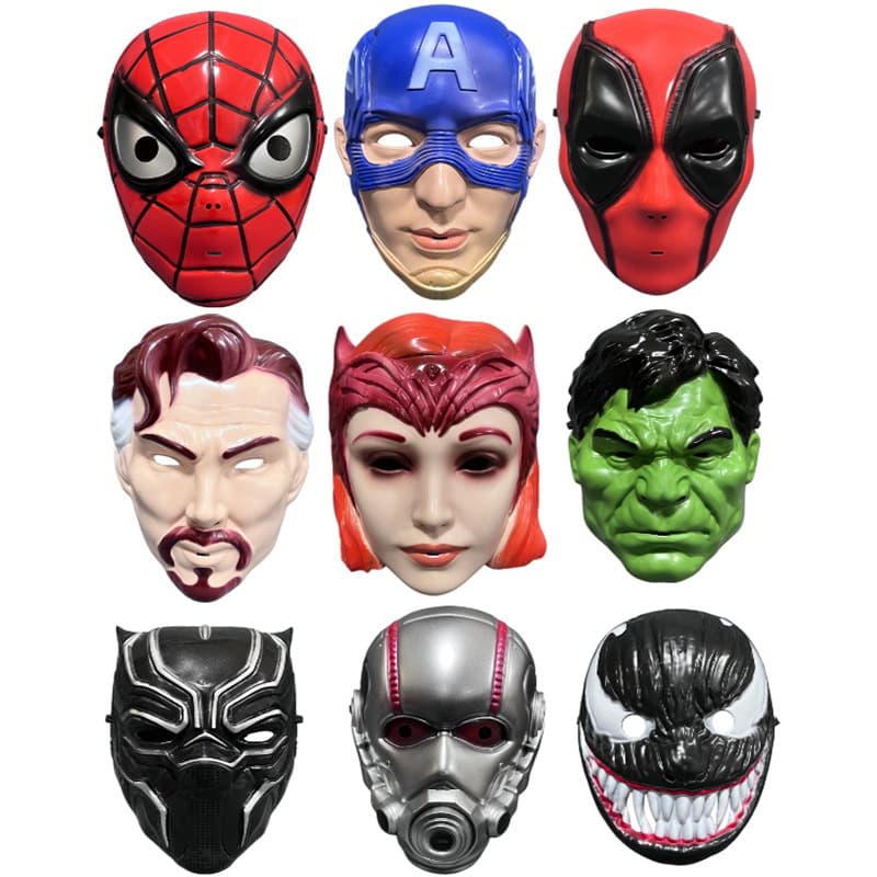 Adult Marvel Mask Iron Man Spider-Man Hulk Avengers Halloween Props Captain America