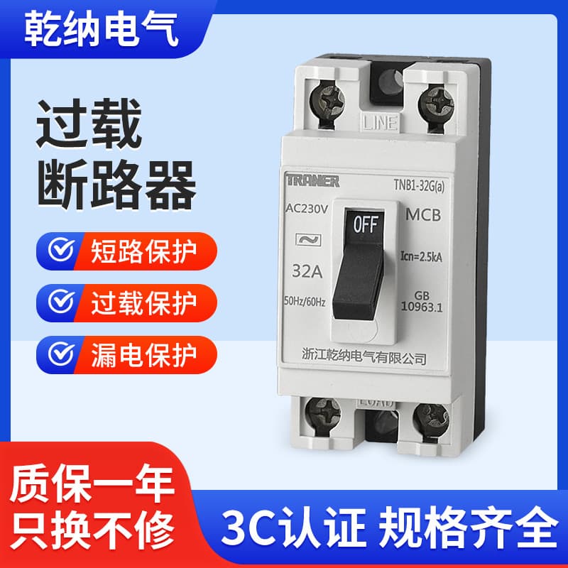 TNB1-32G overload short circuit protection equipment 2P1E 2P2E small circuit breaker household leakage protection switch