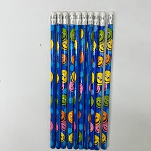 Factory Direct Blue Smiley HB Pencil, Essential for Student Writing, Smooth Writing Without Breaking Lead