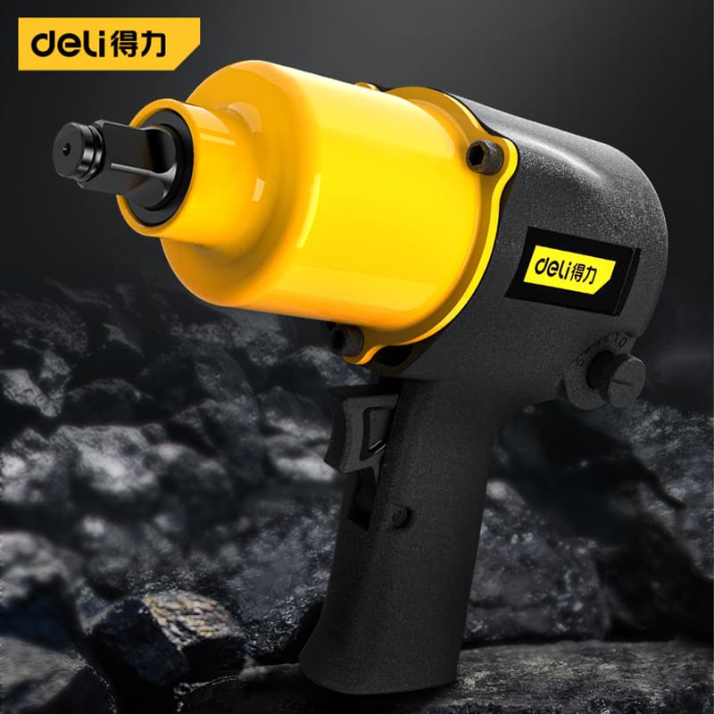 Deli Tools Pneumatic Wrench, Mini Air Impact Wrench, Powerful Lightweight Multi-Function Industrial Grade Mini Impact Socket Set
