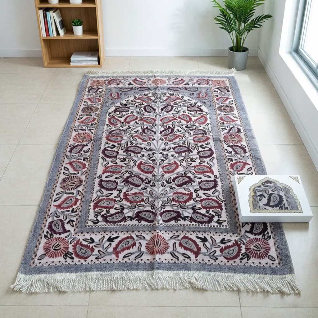 Ethnic Style Multi-Pattern Machine-Woven Prayer Mat Gift Box Set, Source Factory, Random Color Mix