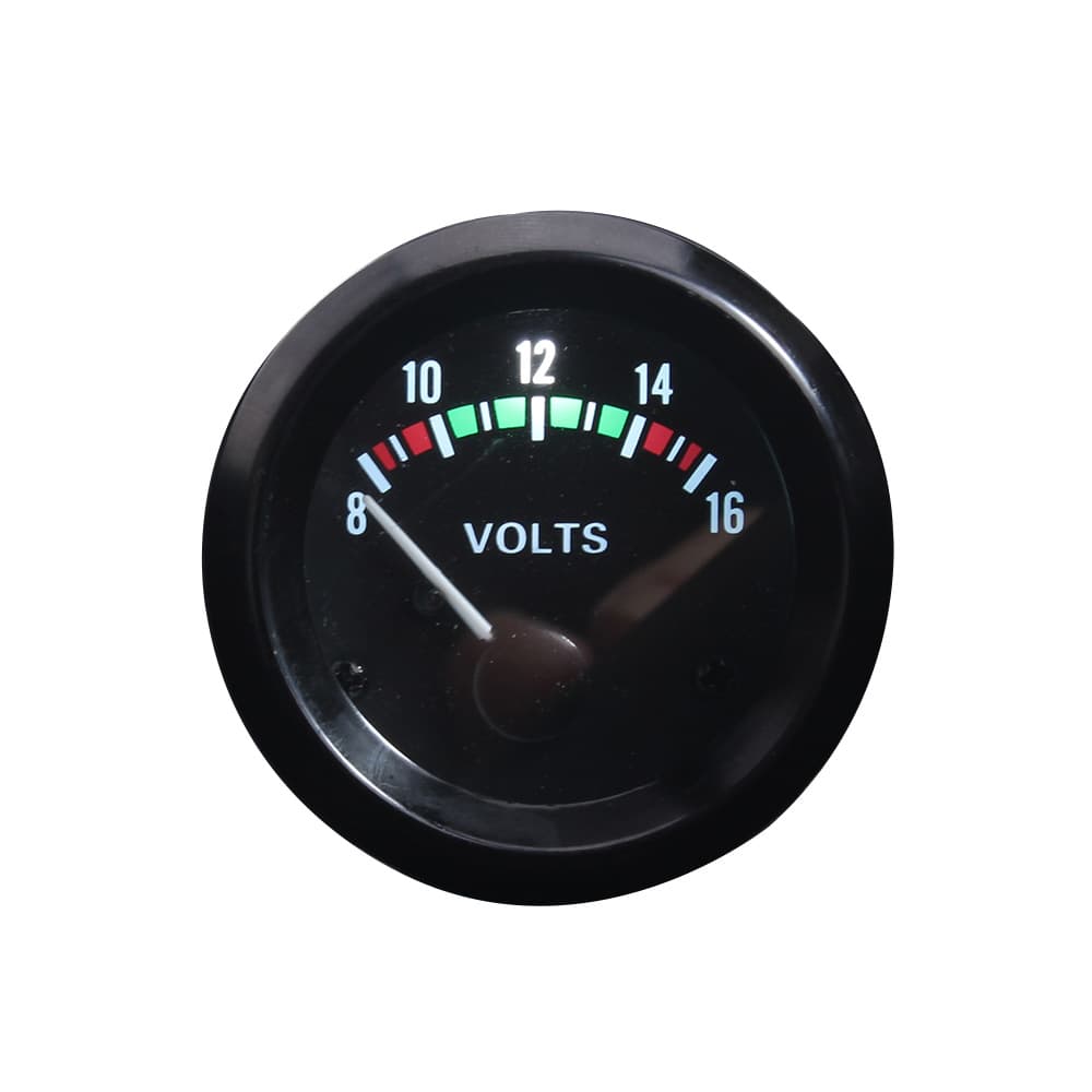 52mm Car Modification Gauge 12V Universal Voltmeter Black Face 8-12V Pointer Voltmeter Auto Parts