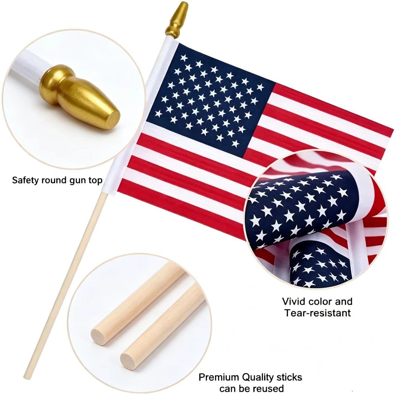 United States hand waved flag cross border United States Independence Day garden flag United States Labor Day flag United States 250th anniversary flag
