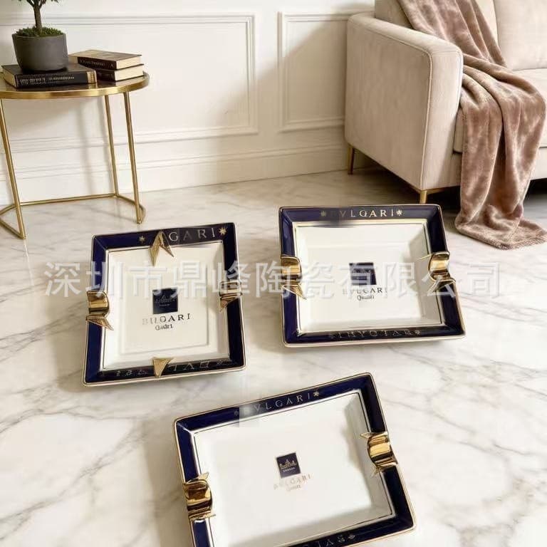 Geli Klein Premium Nordic Light Luxury Bone China Ashtray Creative Trendy KTV Ashtray Wholesale