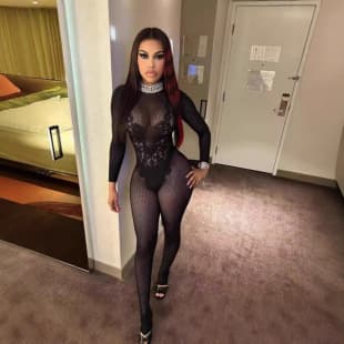 Export Solid Color Round Neck Bodysuit Open Back Slim Fit Sexy See-Through Long Sleeve Knitted Bodysuit Stock