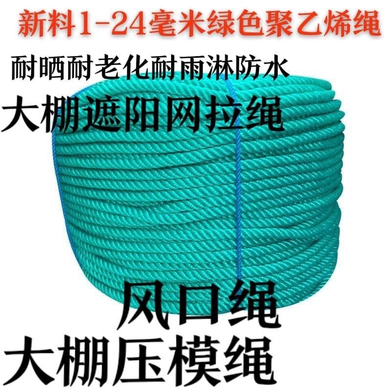 Nylon Rope Wholesale Soft Rope Wear-Resistant Drawstring Clothesline Laminated Rope Greenhouse Rope Hanging Rope Polyethylene Plastic Rope