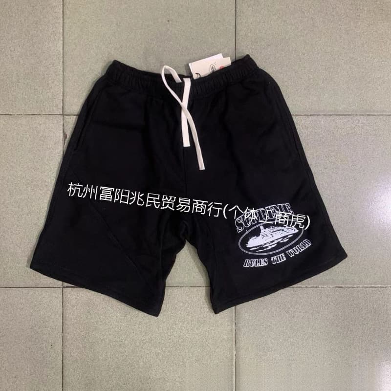 Corteiz shorts, Alcatraz shorts, ship print shorts, trendy hip-hop skateboard casual sweatpants, trendy brand