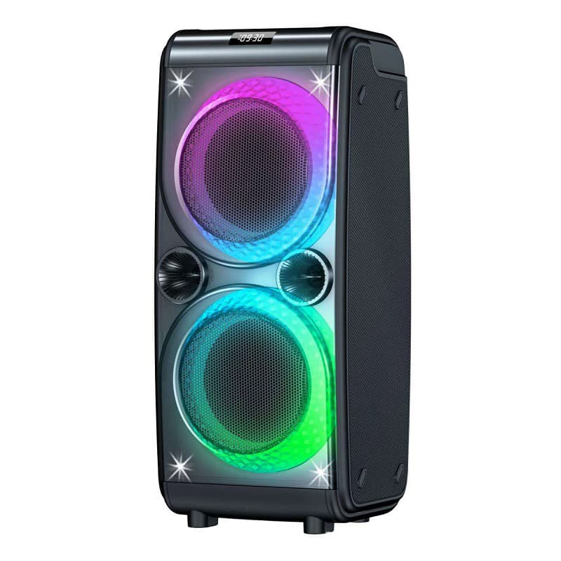 Party Speaker Transparent Glass Shade Colorful Lighting Bluetooth Speaker Portable Outdoor Bluetooth Speaker