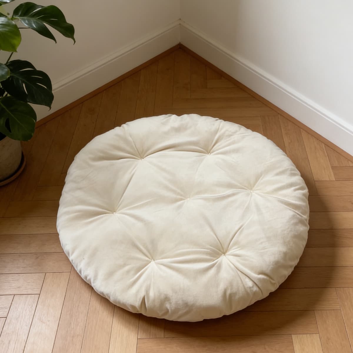Round Cushion for Hanging Chair, Hammock, or Egg Chair - Student Fringe Lace Fabric Plush Seat Pad