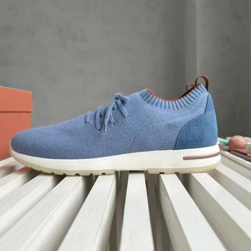 British Style LP Men's Breathable Summer Mesh Knit Sports Lace-Up Casual Shoes, Lightweight and Comfortable