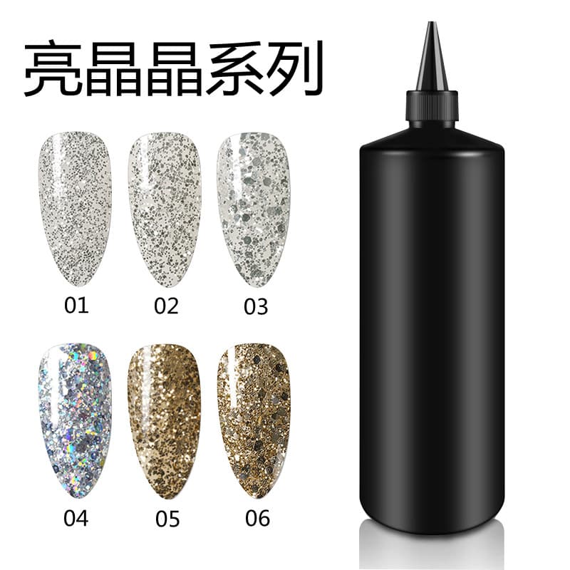 2025 Manicure Glitter Set Nail Polish Glitter Glitter Phototherapy Resin Color Glue Kilogram Large Bottle Wholesale Kilogram