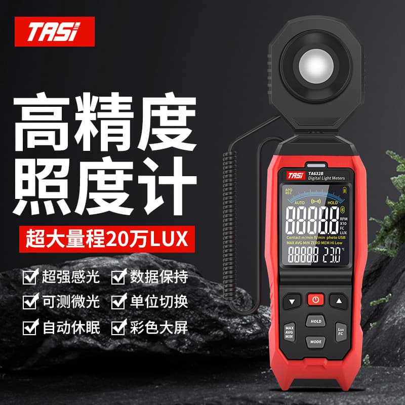Light Meter Illuminance Photometer Luminance Tester for Plant Light Intensity and Luminous Flux Measurement