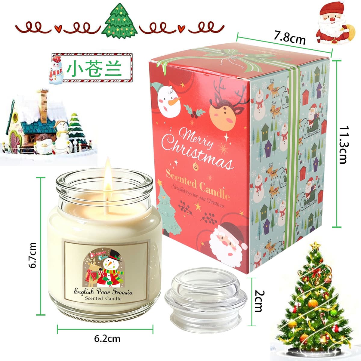 Cross-border Christmas Rose Osmanthus Lavender Aromatherapy Candle Scented Candle Romantic Gift Birthday Present