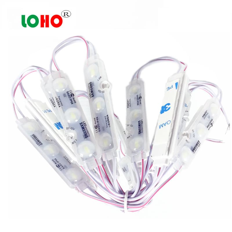 Samsumg Sanxin led fog surface module with lens foreign hot sale 5730 three lights ultrasonic blister module