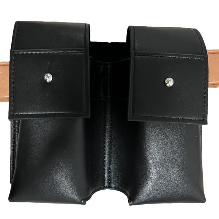 Tactical Leather Double Magazine Pouch, Universal for Type 97-2, Outdoor Belt Clip Magazine Bag