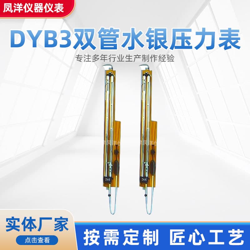 Supply Dual-tube Mercury Pressure Gauge DYB3 Coal Mine Laboratory Special Mercury Pressure Gauge Pressure Instrument