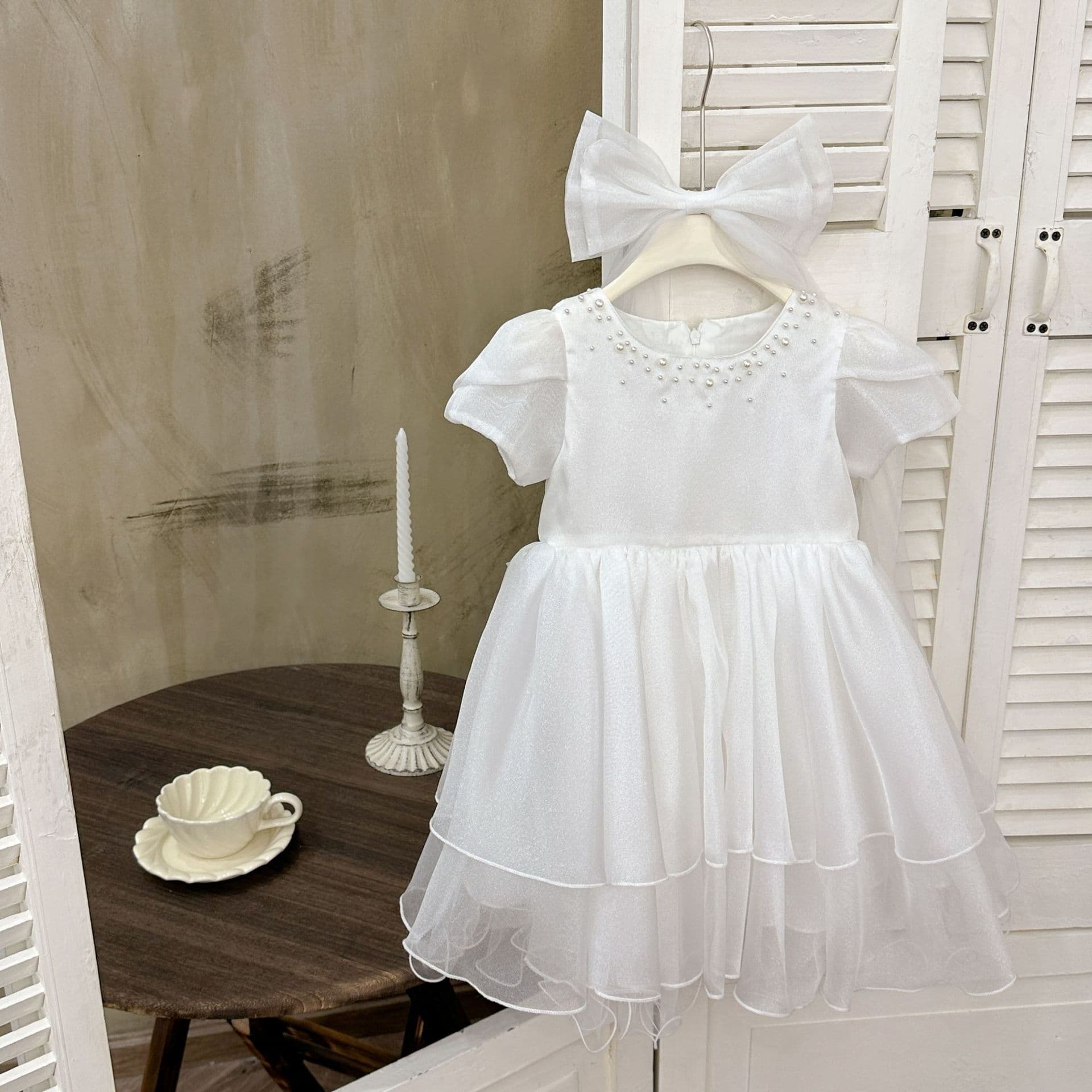 Girls 2026 New Fashionable Dress Children Summer Birthday Princess Dress with Bow