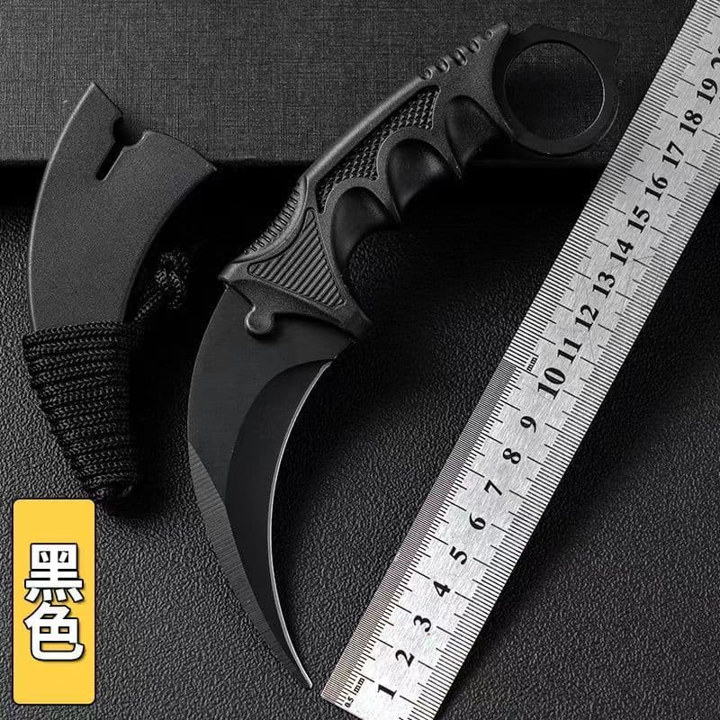 Factory wholesale thickened CSGO Karambit knife, high hardness, outdoor play, sharp, portable small knife, game claw knife