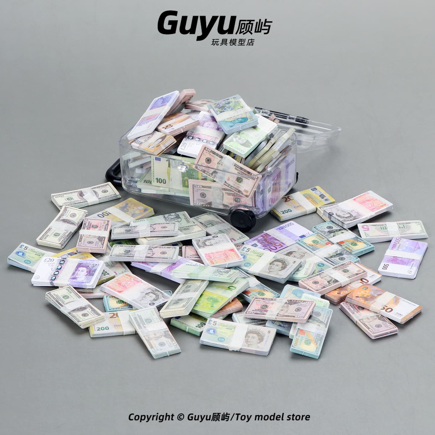 Mini simulated money small banknote model US dollar banknote fake money banknote miniature toy suitcase hand-made accessories