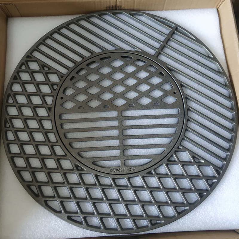 Enamel BBQ Grill Round Cast Iron Grilling Grid Outdoor BBQ Tool Cast Iron Grill