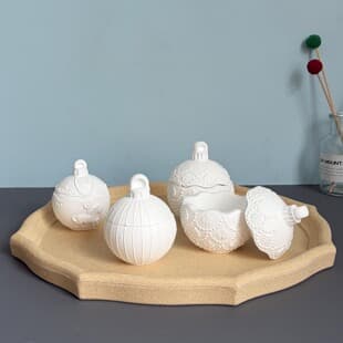 New Round Bell Candle Cup Silicone Mold Patterned Spherical Jar Plaster Resin Mold