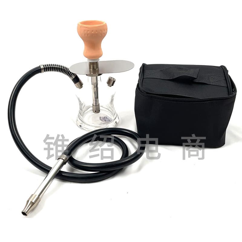 Shisha Manufacturer Portable Travel Bag Hookah, Arabic Hookah with Carry Bag, Cross-Border Glass Accessories