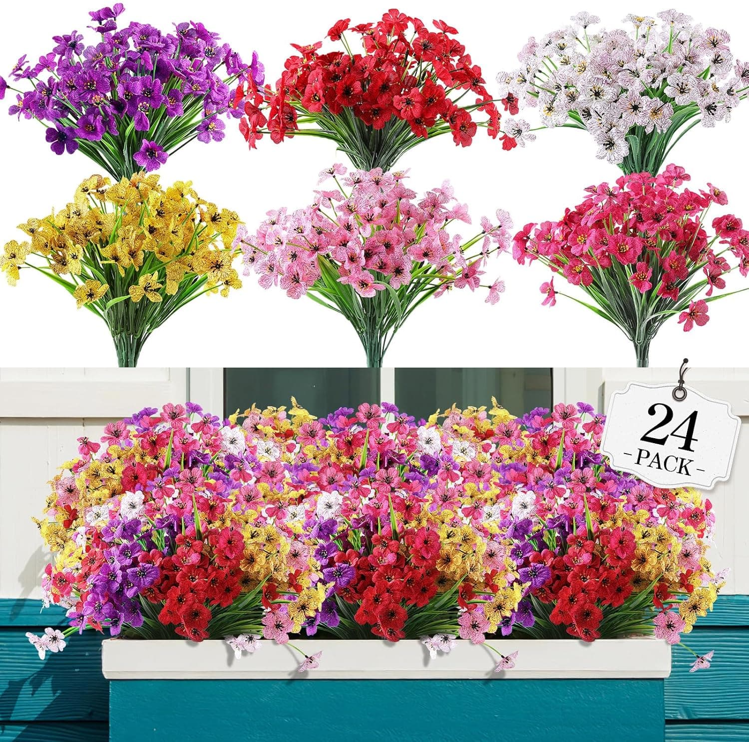 Cross-border Amazon Artificial Spring Grass Violet UV-resistant Outdoor Artificial Bouquet Pre-wedding Courtyard Decorative Flowers