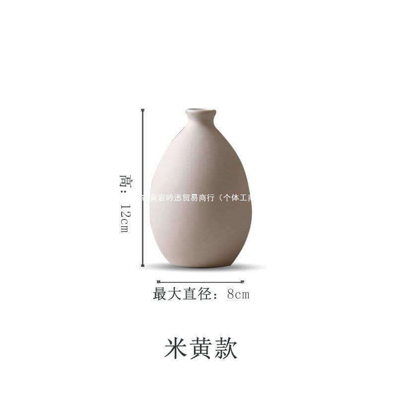 Hydroponics simple small flower device desktop flower arrangement decorative ornaments living room Jingdezhen ceramic small round bottle ceramic small vase