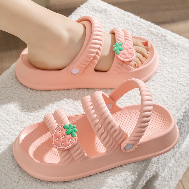 Cartoon Children's Slippers Summer Outdoor Girls Parent-Child Princess Indoor Home Anti-Slip Sandals for Big Kids