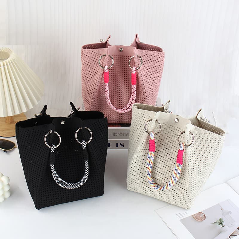 Summer Small Bag for Women 2025 New Trendy Hollow-Out Bag Chain Knitted Bucket Bag, Niche Fashion Trend Crossbody Bag