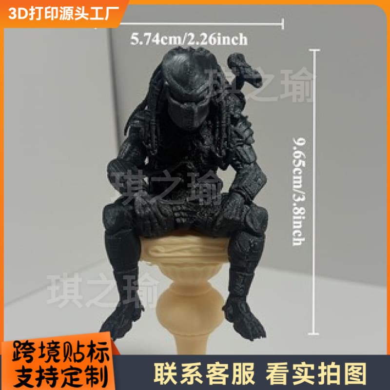 Cross-border new 3D printed alien warrior style edge ornaments desktop decoration ornaments Amazon hot sale