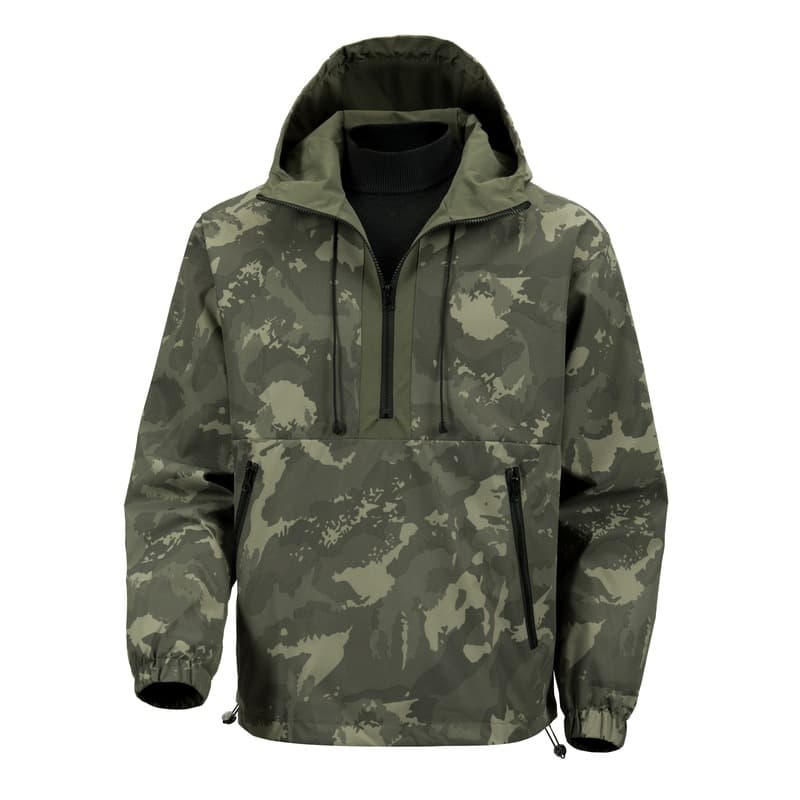 Jianheng Cross-Border American High-Street Camouflage Jacket Men's Windbreaker High-Quality Casual Hooded Coat European Size