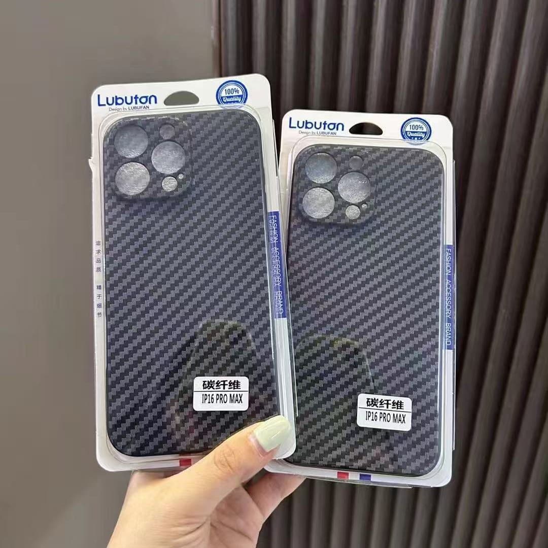 Carbon Fiber Texture Phone Case Compatible with iPhone 17 Pro Max, iPhone 16/15, Men's Anti-Drop Business Protective Cover