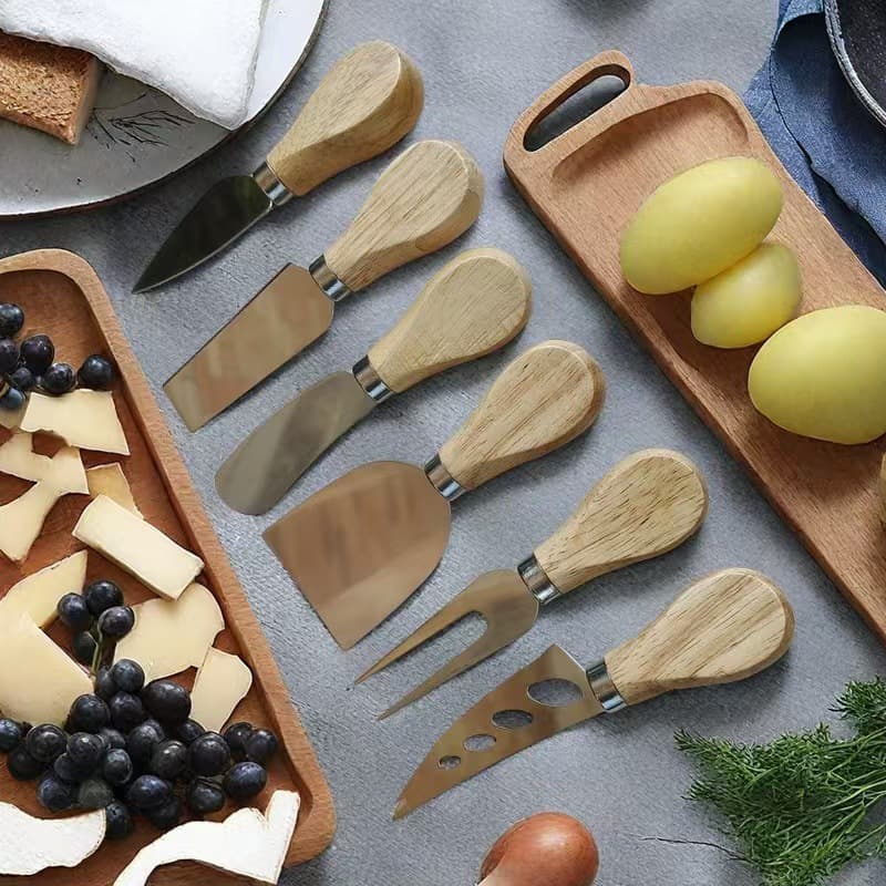 Stainless Steel Cheese Knife Set, Cheese Knife and Fork 4-Piece Set, Butter Knife, Factory Direct Wholesale