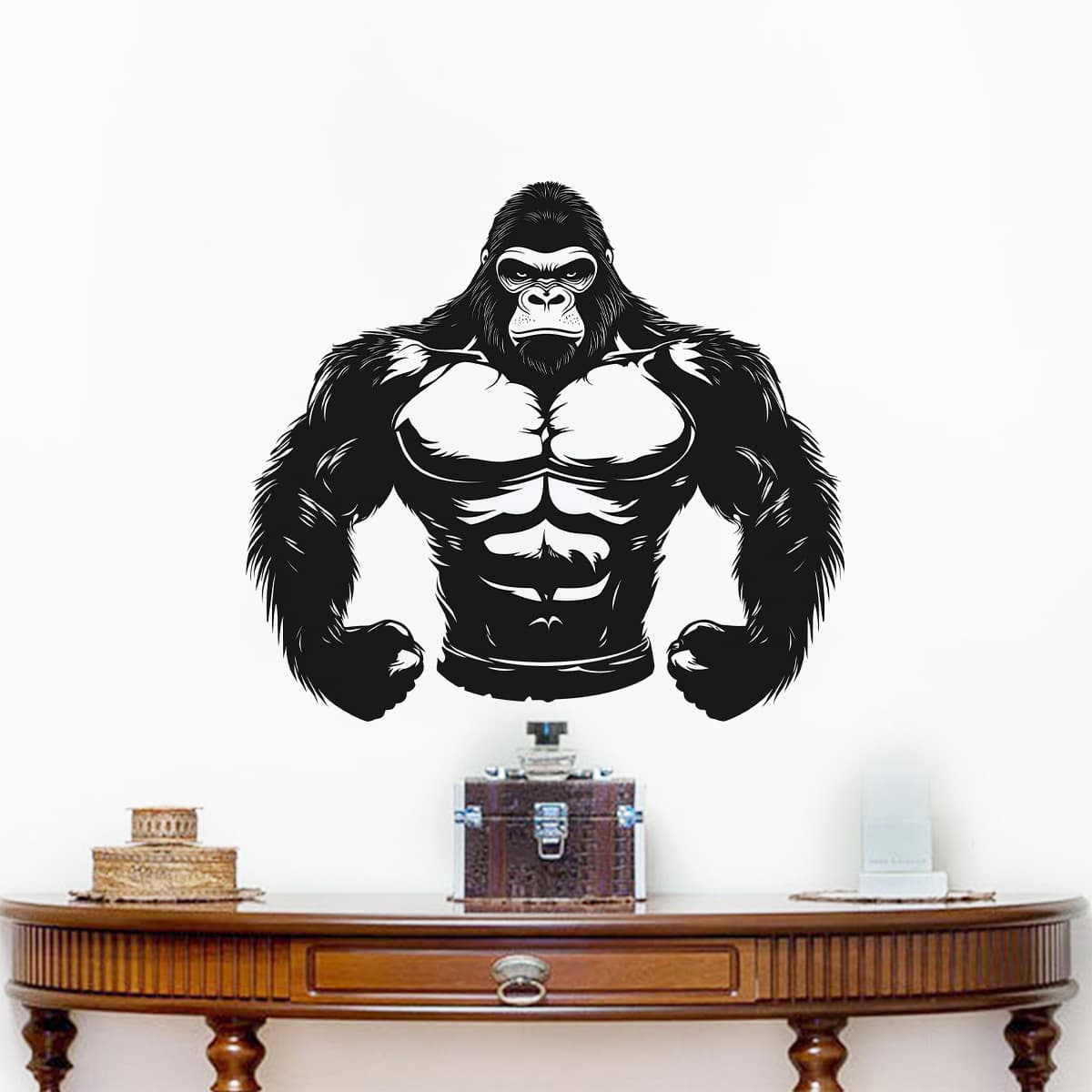 Cross-border Black Gorilla Creative Home Room Smooth Wall Decoration Self-adhesive Removable Wall Sticker