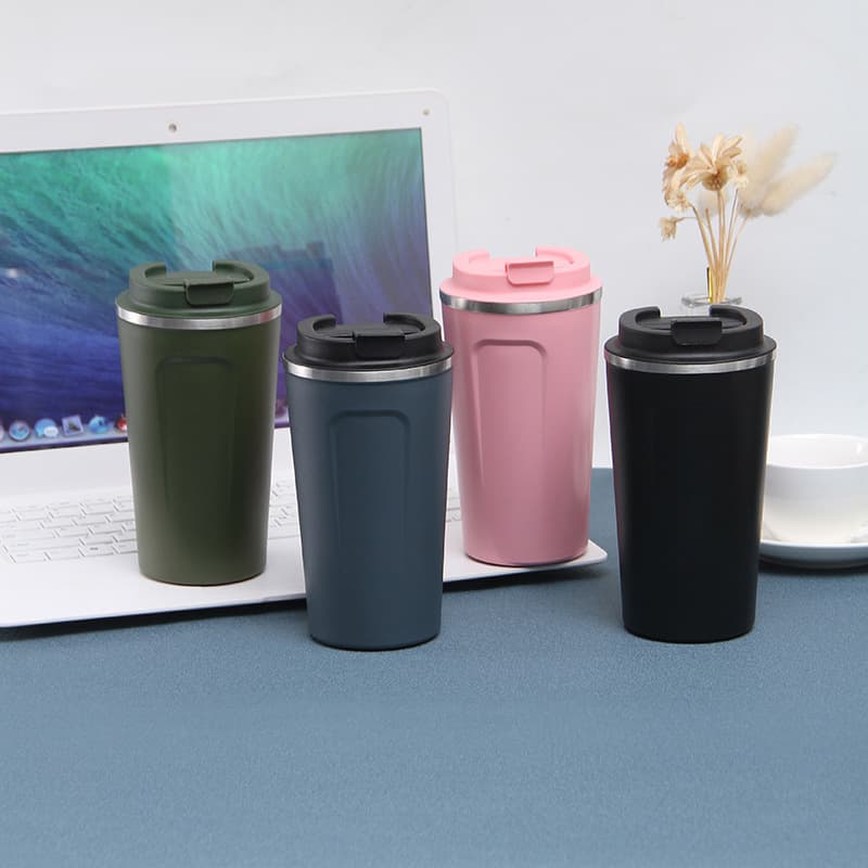 Simple 304 stainless steel second generation coffee thermos cup large capacity outdoor portable men's and women's office cup in stock