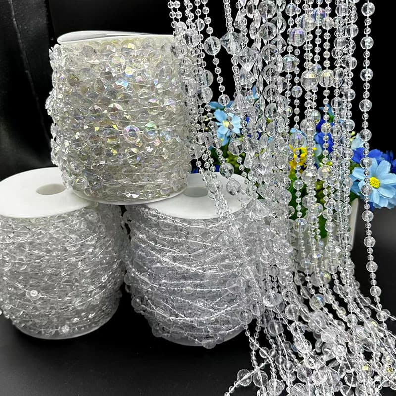 Acrylic beaded curtains, wedding beaded curtains, imitation crystal aisle markers, stage ceiling decorations, crystal Christmas tree bead chains