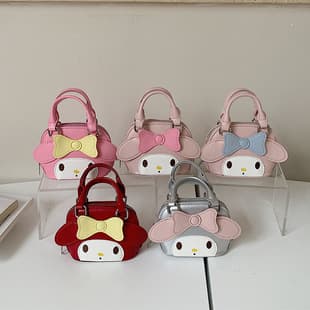 Cartoon Anime Mini Handbag Cute Bow Boys and Girls Coin Crossbody Bag Baby Outfit Accessory Bag